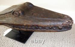 Sepik River Papua New Guinea Carved Canoe Prow, 15 inch on metal stand