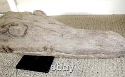 Sepik River Papua New Guinea Carved Canoe Prow, 15 inch on metal stand