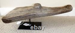 Sepik River Papua New Guinea Carved Canoe Prow, 15 inch on metal stand