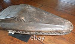 Sepik River Papua New Guinea Carved Canoe Prow, 15 inch on metal stand