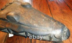 Sepik River Papua New Guinea Carved Canoe Prow, 15 inch on metal stand