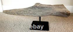 Sepik River Papua New Guinea Carved Canoe Prow, 16 inch on metal stand