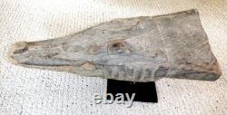 Sepik River Papua New Guinea Carved Canoe Prow, 16 inch on metal stand