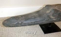 Sepik River Papua New Guinea Carved Canoe Prow, 16 inch on metal stand