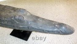 Sepik River Papua New Guinea Carved Canoe Prow, 16 inch on metal stand