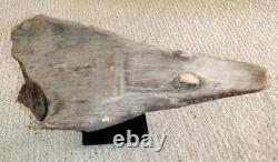 Sepik River Papua New Guinea Carved Canoe Prow, 16 inch on metal stand
