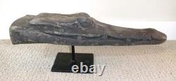 Sepik River Papua New Guinea Carved Canoe Prow, 16 inch on metal stand