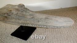 Sepik River Papua New Guinea Carved Canoe Prow, 16 inch on metal stand