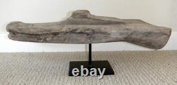 Sepik River Papua New Guinea Carved Canoe Prow, 17 inch on metal stand