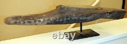 Sepik River Papua New Guinea Carved Canoe Prow, 17 inch on metal stand