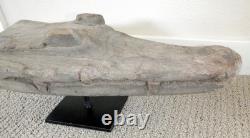 Sepik River Papua New Guinea Carved Canoe Prow, 17 inch on metal stand