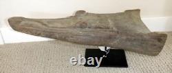 Sepik River Papua New Guinea Carved Canoe Prow, 18 inch on metal stand