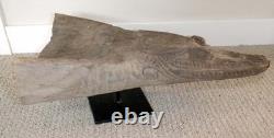 Sepik River Papua New Guinea Carved Canoe Prow, 18 inch on metal stand