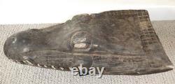 Sepik River Papua New Guinea Carved Canoe Prow, 18 inch on metal stand