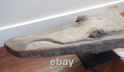 Sepik River Papua New Guinea Carved Canoe Prow, 18 inch on metal stand