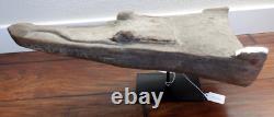 Sepik River Papua New Guinea Carved Canoe Prow, 18 inch on metal stand