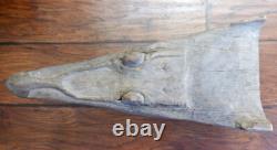 Sepik River Papua New Guinea Carved Canoe Prow, 18 inch on metal stand