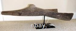 Sepik River Papua New Guinea Carved Canoe Prow, 19 inch on metal stand
