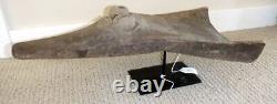 Sepik River Papua New Guinea Carved Canoe Prow, 19 inch on metal stand