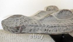Sepik River Papua New Guinea Carved Canoe Prow, 19 inch on metal stand