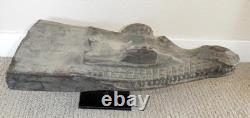 Sepik River Papua New Guinea Carved Canoe Prow, 19 inch on metal stand