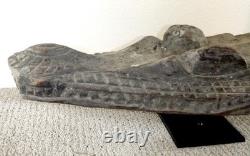 Sepik River Papua New Guinea Carved Canoe Prow, 20 inch on metal stand