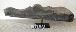 Sepik River Papua New Guinea Carved Canoe Prow, 20 inch on metal stand