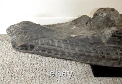 Sepik River Papua New Guinea Carved Canoe Prow, 20 inch on metal stand