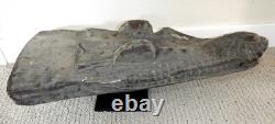 Sepik River Papua New Guinea Carved Canoe Prow, 20 inch on metal stand