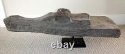 Sepik River Papua New Guinea Carved Canoe Prow, 21 inch on metal stand