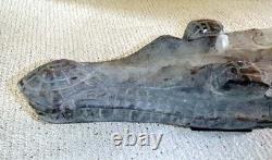 Sepik River Papua New Guinea Carved Canoe Prow, 21 inch on metal stand