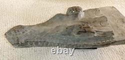 Sepik River Papua New Guinea Carved Canoe Prow, 21 inch on metal stand