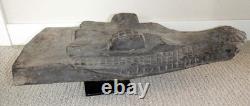 Sepik River Papua New Guinea Carved Canoe Prow, 21 inch on metal stand