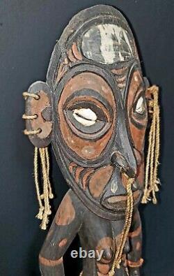 Sepik River Papua New Guinea Carved Painted Female Ancestor Figure 18 Inch