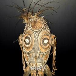 Sepik River Papua New Guinea Carved Painted Female Ancestor Figure 22 Inch