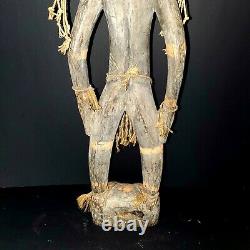 Sepik River Papua New Guinea Carved Painted Female Ancestor Figure 22 Inch