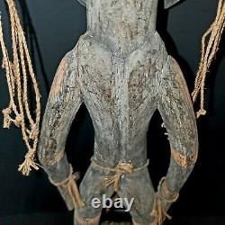 Sepik River Papua New Guinea Carved Painted Female Ancestor Figure 22 Inch