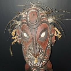 Sepik River Papua New Guinea Carved Painted Male Ancestor Figure 24 Inch