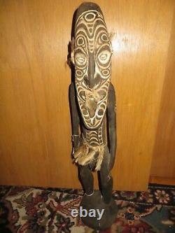 Sepik River Papua New Guinea Carved Painted Male Ancestor Figure 25 Inch