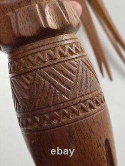 Set Of 2 CANNIBAL FORK FIJI PAPUA NEW GUINEA Iculanibokola Wood Hand Carving /r