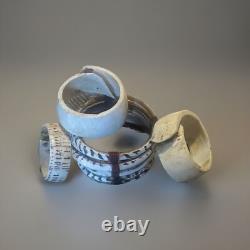 Set of 4 Opalescent Trocus Shell Bracelets Papua New Guinea Style