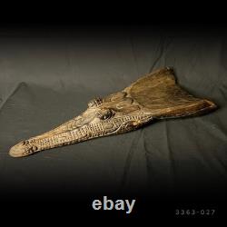 Signed Sepik River Crocodile Canoe Prow New Guinea Ron Perry Provenance