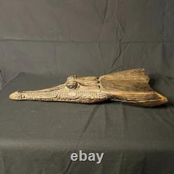 Signed Sepik River Crocodile Canoe Prow New Guinea Ron Perry Provenance
