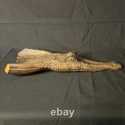 Signed Sepik River Crocodile Canoe Prow New Guinea Ron Perry Provenance Signed Sepik River Crocodile Canoe Prow New Guinea Ron Perry Provenance