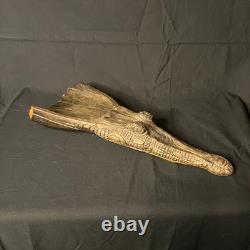 Signed Sepik River Crocodile Canoe Prow New Guinea Ron Perry Provenance