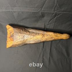 Signed Sepik River Crocodile Canoe Prow New Guinea Ron Perry Provenance
