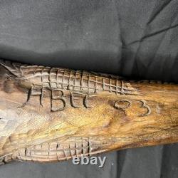 Signed Sepik River Crocodile Canoe Prow New Guinea Ron Perry Provenance