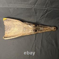 Signed Sepik River Crocodile Canoe Prow New Guinea Ron Perry Provenance
