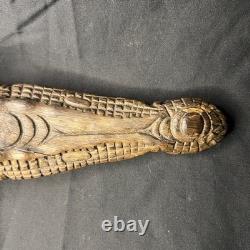 Signed Sepik River Crocodile Canoe Prow New Guinea Ron Perry Provenance