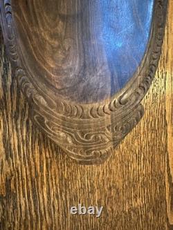 Solid carved wood bowl, Papua New Guinea, hand carved, Massim, intricate
